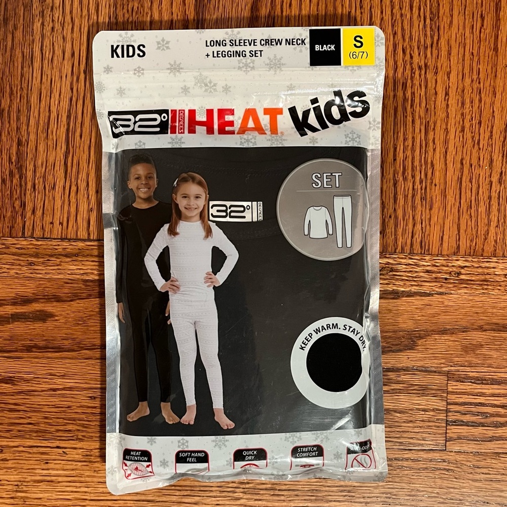 32 Degrees Kid’s Heat Set Pajamas Loungewear NEW NWT Small Size 6 6/7